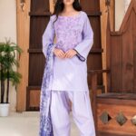 3 Piece - Dyed Embroidered Lawn Suit - V2-02