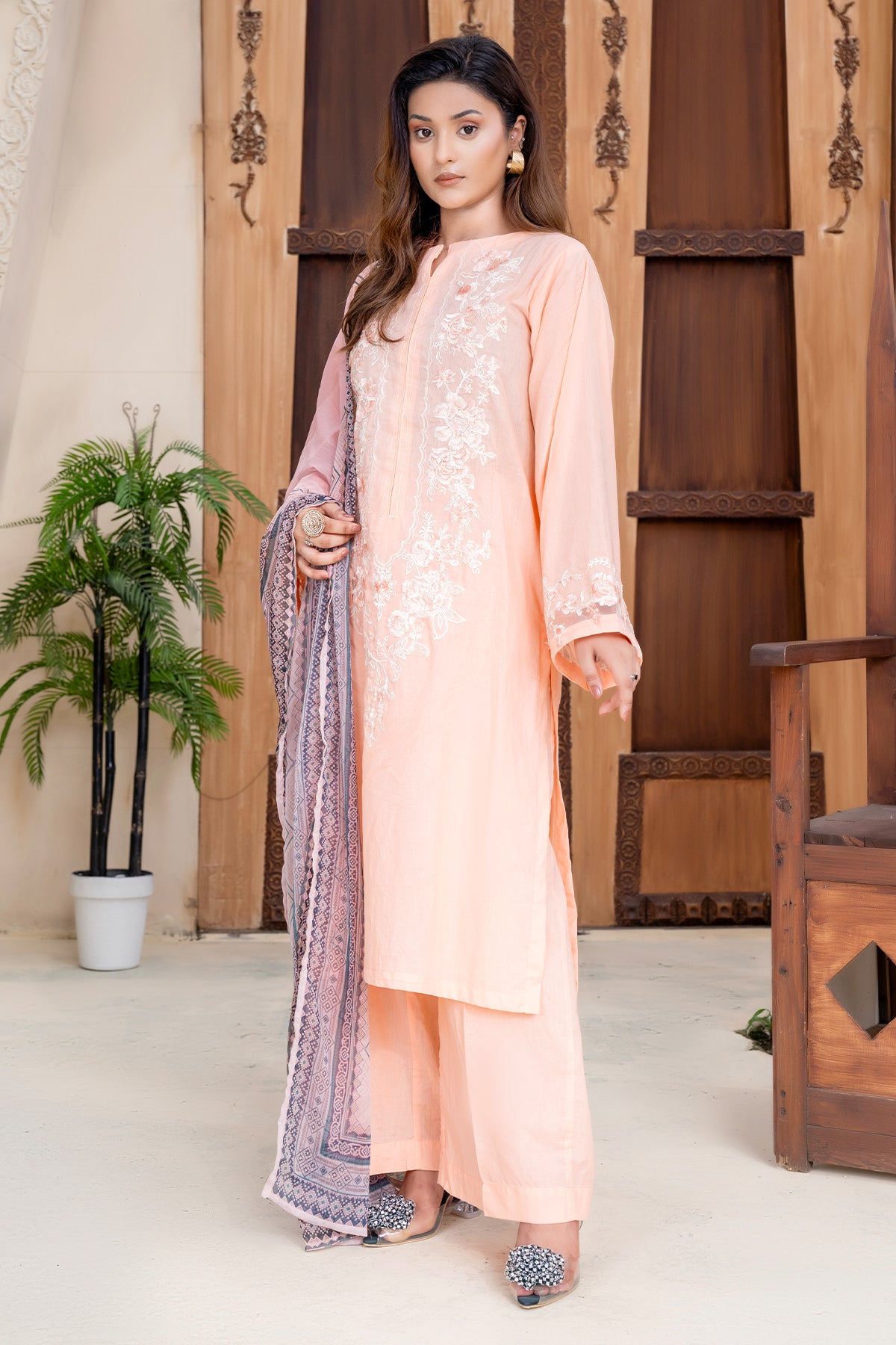 DSC01298.jpg 3 Piece - Dyed Embroidered Lawn Suit - V2-03 - Image 1